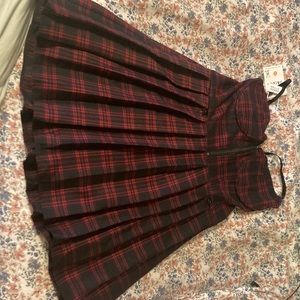 Black and red plaid dress
